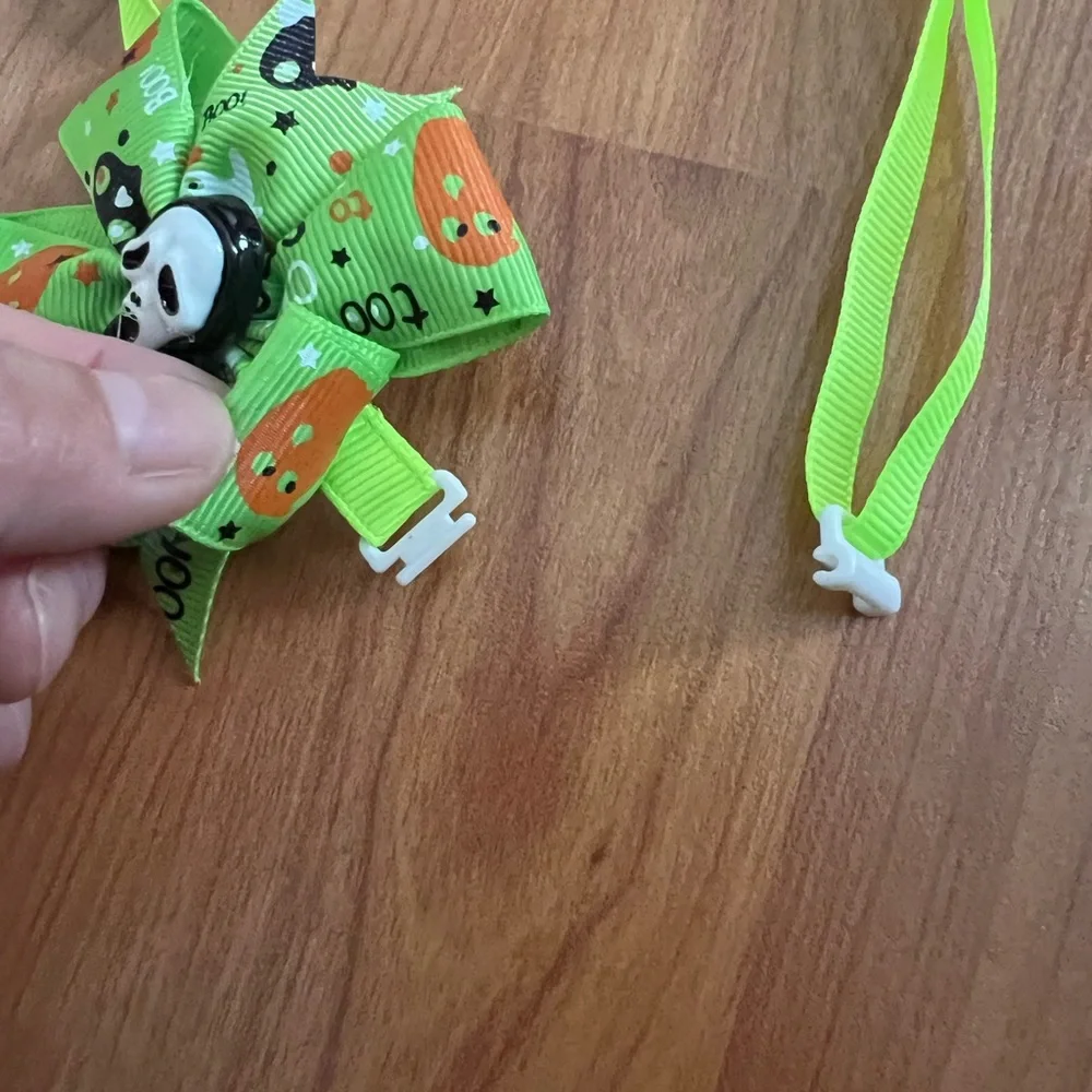 Halloween spooky ghost bow cat/dog collar